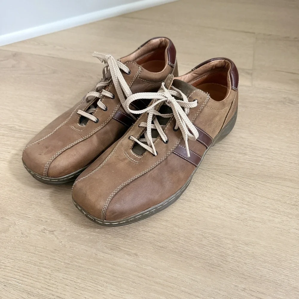 Skechers Mens Retro Y2K 4400 Brown Leather Casual Lace Up Oxford Shoes Size 12